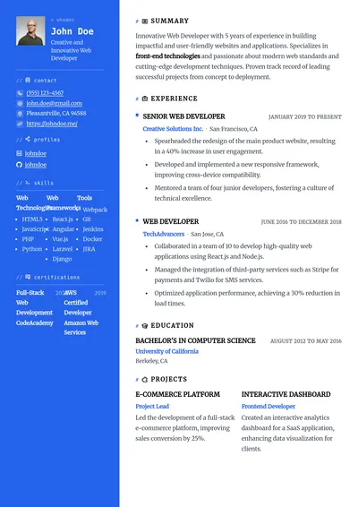 Template 4 preview