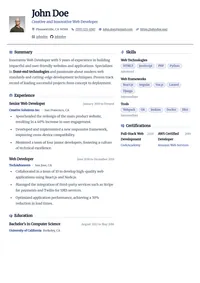 Leafish resume template